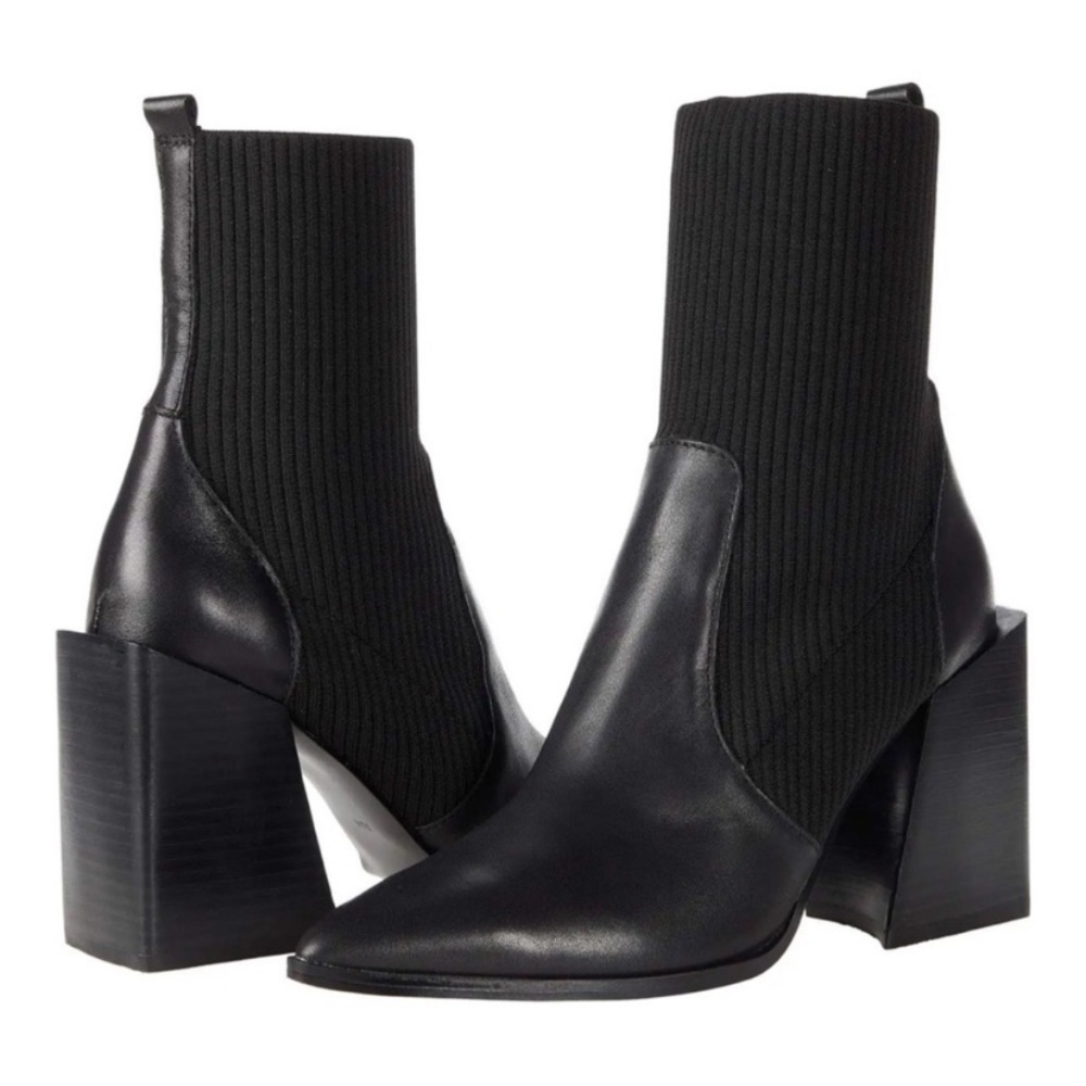 Steve Madden Tackle Leather Sock Booties women’s size 6.5